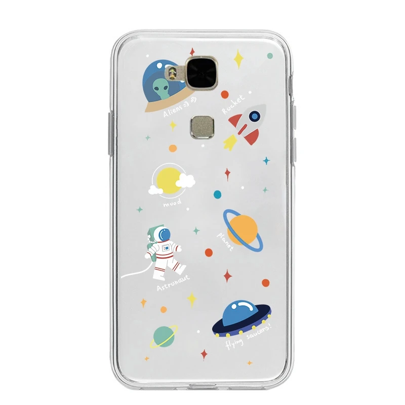 Phone Fundas For Huawei G8 GX8 RIO-L01 RIO-L02 Cases Capa For huawei G7 Plus G9 Lite Plus Rainbow Silicone TPU Back Cover Shell cell phone pouch with strap Cases & Covers