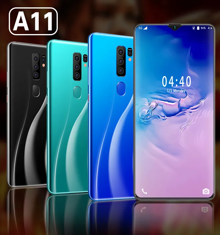 Mobile phone A11 Unlocked cell phones MTK6799 Cell phones Deca core 6.7inch cellphone 1440*3040 Smartphone 8GB+512GB 13MP+24MP