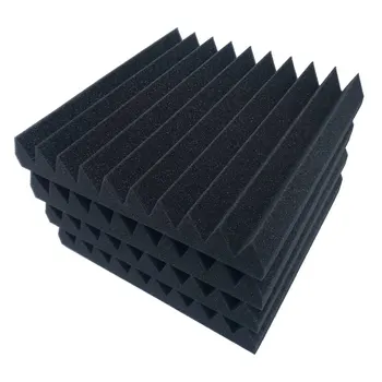 

New 6 Pack 30 X 30 X 5 cm acoustic sound foam studio panels 10 sharp wedges - Remove Noise & Enhance Sound Quality