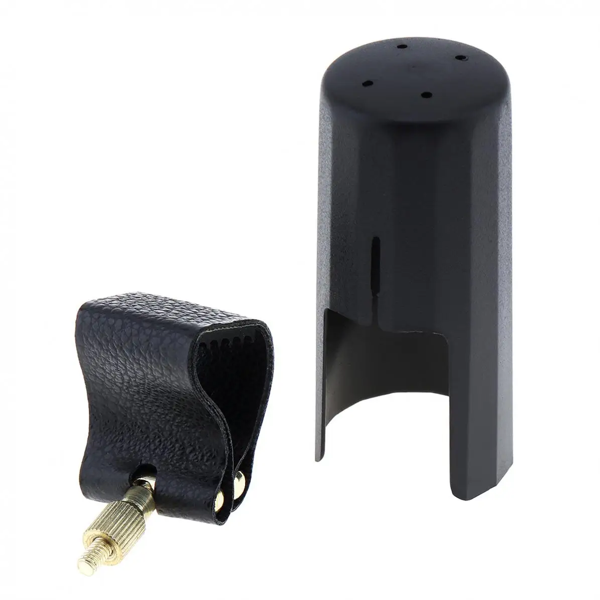 

Sax Accessories Practical Professional Alto Saxophone Mouthpiece Cap Leather Clip Hot