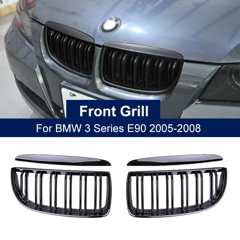 2pcs Front Kidney Grille Hood Grills For Bmw E90 323i 328i 335i