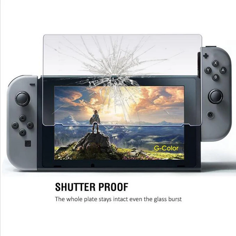 Защитная крышка для игровой консоли kingd Switch NS, 2 шт, закаленное стекло, ультра прозрачное, Full HD, защитная пленка, защита поверхности