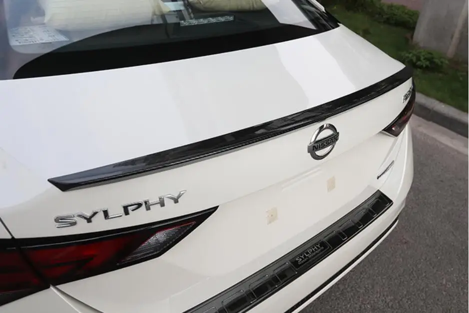 JINGHANG ABS углеродного волокна заднее крыло багажника спойлер для нового NISSAN SYLPHY