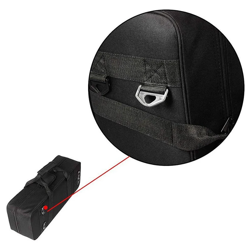Trumpet Gig Bag Box Backpack Water-Resistant Oxford Cloth Carrying Case with Adjustable Dual Shoulder Strap Pocket Foam Cotton P