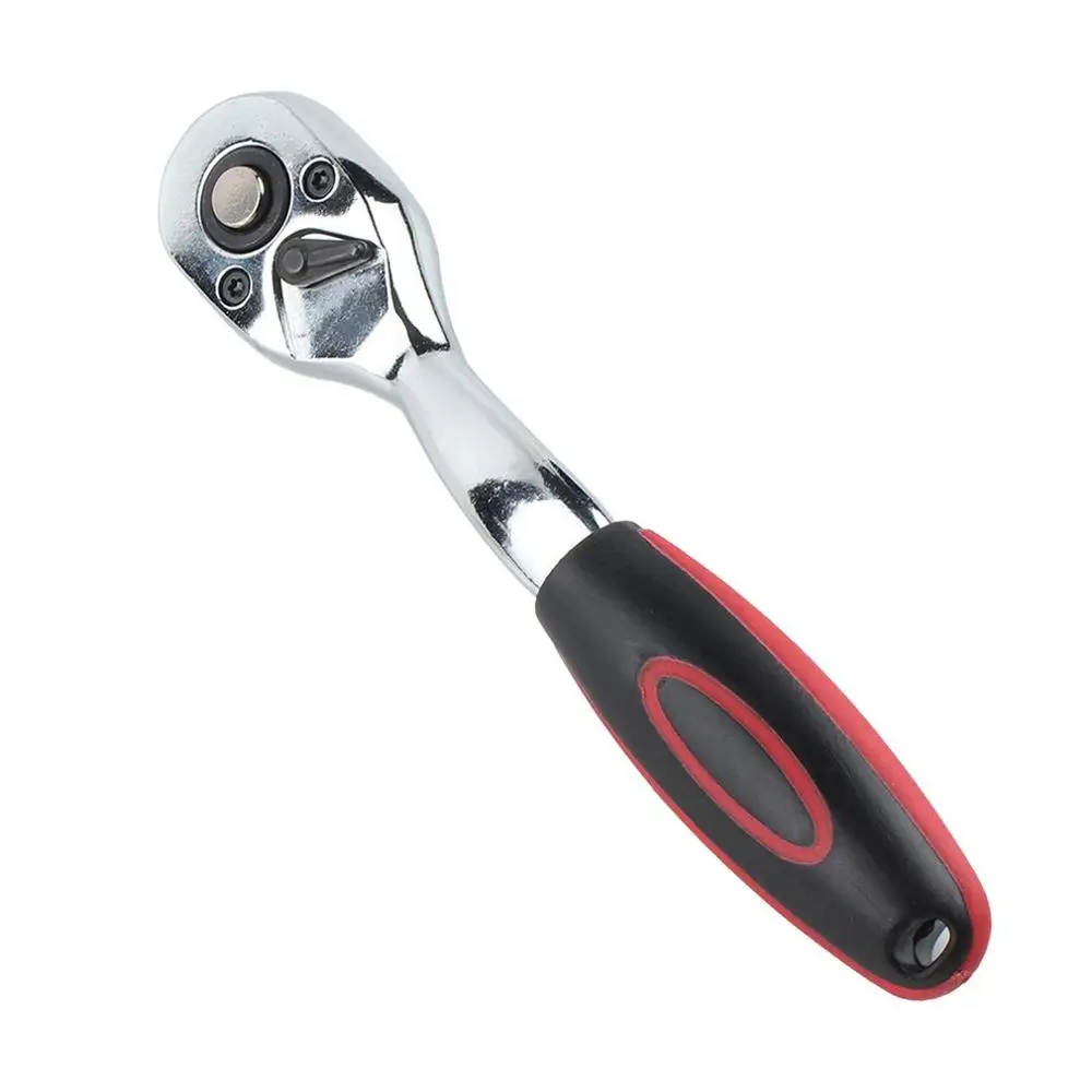 1/4 &quot3/8&quot Трещоточный ключ быстроразъемный одноконцевый хромированный стальной