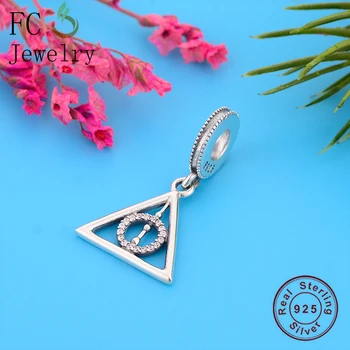 

FC Jewelry Fit Original Pan Charms Bracelet 925 Sterling Silver Deathly Hallows Magic Wand Zircon Bead For Making Women Berloque