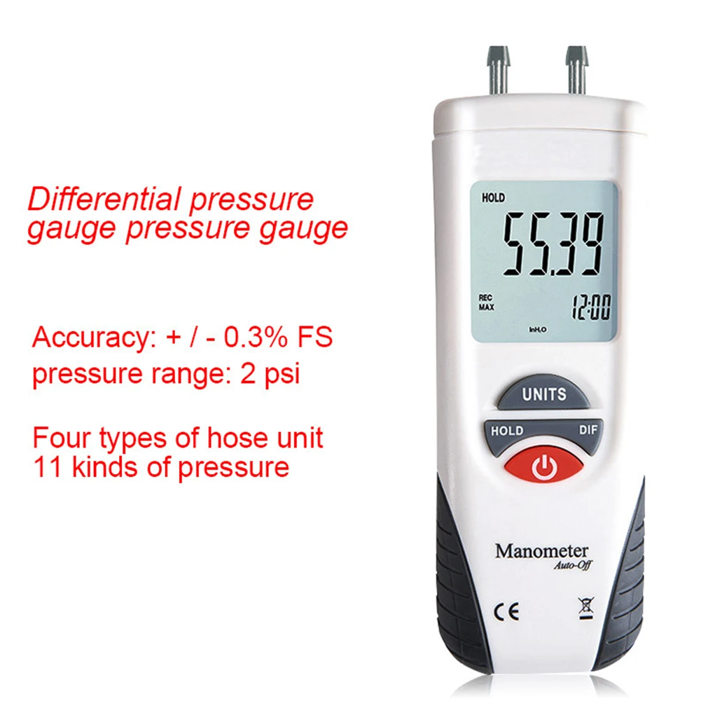 HT-1890 Manometer Handheld High Accuracy Portable Tester Practical Weatherglass Measurement Air Pressure Gauge Tools Digital