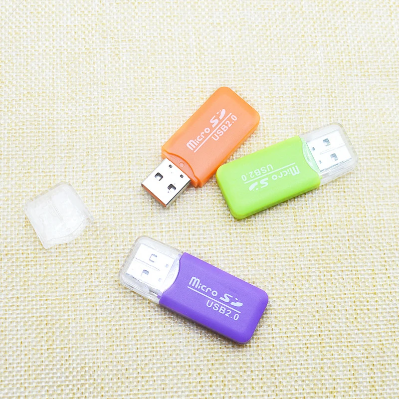 High Quality Mini USB 2.0 Micro SD TF Flash Memory Card Reader Portable Plastic Adapter Plug And Play For Laptop Accessories usb converter for phone