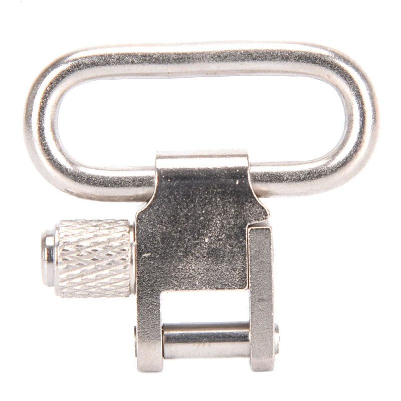 Sling Swivel Adapter Sling Swivel Mount Stainless Steel Metal Strap Ring Thread Strap Ring Pair Silver Professional Quick Detachable Sling Swivel Hunting Accessories