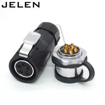 

XHE20, 5 pin Waterproof Connector 30A Power Solar Cable Circular Industrial Male socket Female Plug ip67