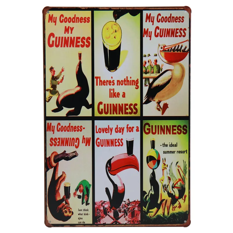 My Guinness Рок гитара настенная Ретро Живопись жестяная вывеска плакат табличка наклейки бар металлический гаражный Знак Домашний декор 30X20 см H73 - Цвет: J