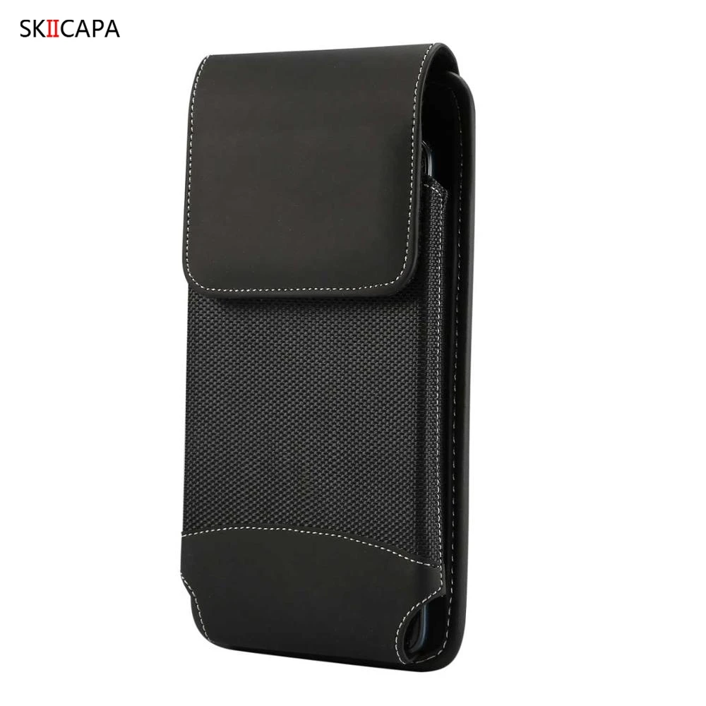 Oxford Leather Phone Pouch with Belt Clip Holster
