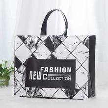 New Fashion Foldable Non-woven Fabric Shopping Bag Reusable Tote Pouch Women Travel Storage Handbag Fashion Shoulder Bag