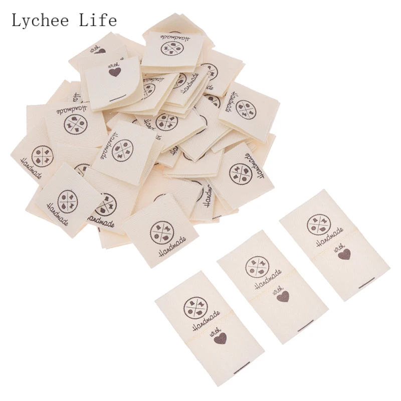 Garment Labels 50Pcs/lot Handmade Sheep Animals Cloth For DIY Sewing Crafts
