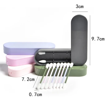 

Reusable Double-Headed Cotton Swab Ear Cleaning Cosmetic Silicone Buds Swabs Sticks For Cleaning Makeup Tools