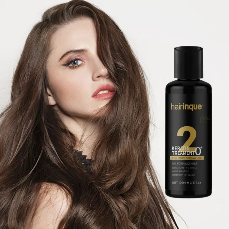 Hot 100ml formaldehyde-free keratin treatment NO SMELL NO SMOKE NO IRRITATION hair can make hair smooth and shiny Hot 100ml formaldehyde-free keratin treatment NO SMELL NO SMOKE NO IRRITATION hair can make hair smooth and shiny