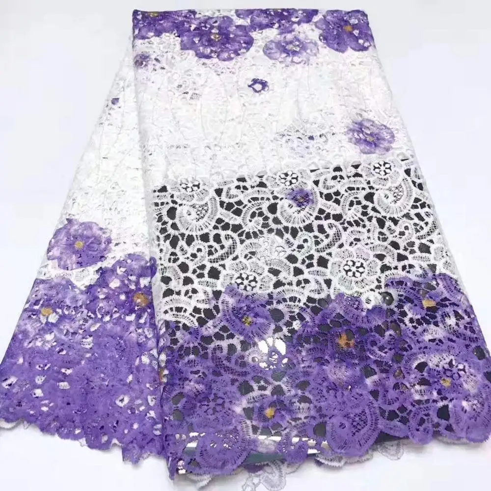 Use the lace type 6 Модные африканские женские Базен Riche плюс размер кружева 2 шт юбка набор традиционное платье с африканскими кружевами Одежда для девочек WY2412 - Цвет: Use the lace type 6