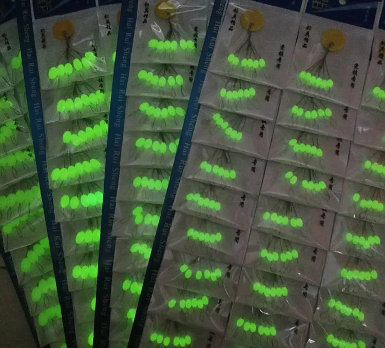 

50Groups (6 in 1) Oval Mini Fishing Float Bobber Floating Beans Luminous Float Beads With Hole No Stopper A232