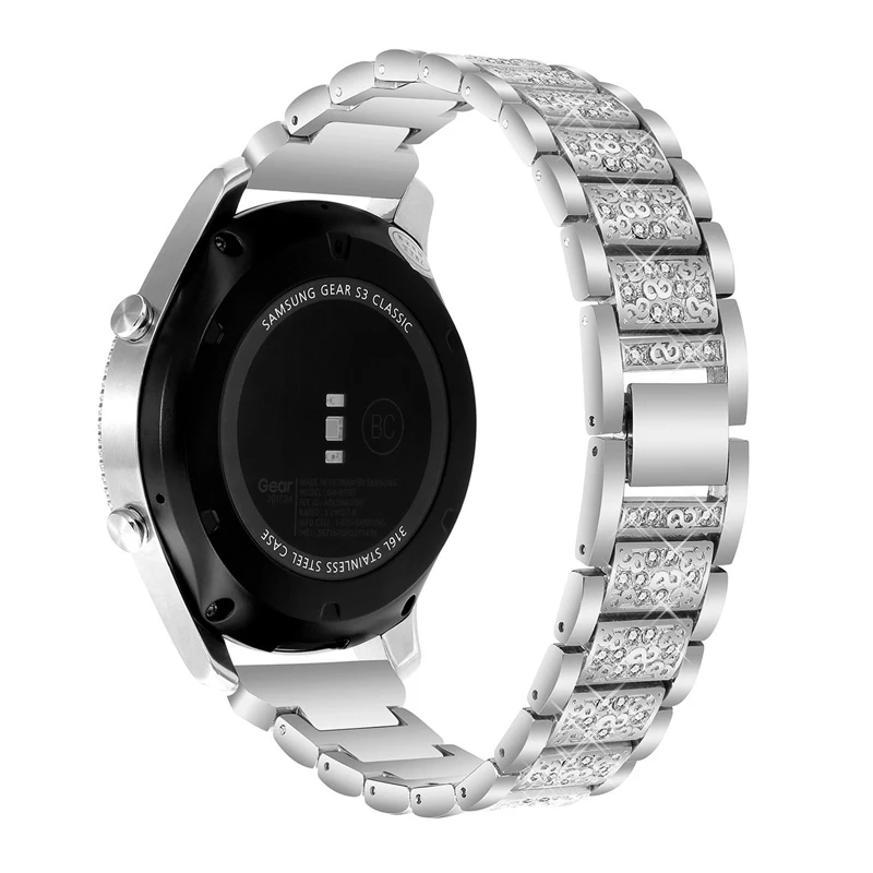 Женский бриллиантовый ремешок для samsung Galaxy Watch Acive 46 мм/42 мм gear S3/S2 frontier/Classic huawei gt watch band 20 мм 22 мм браслет