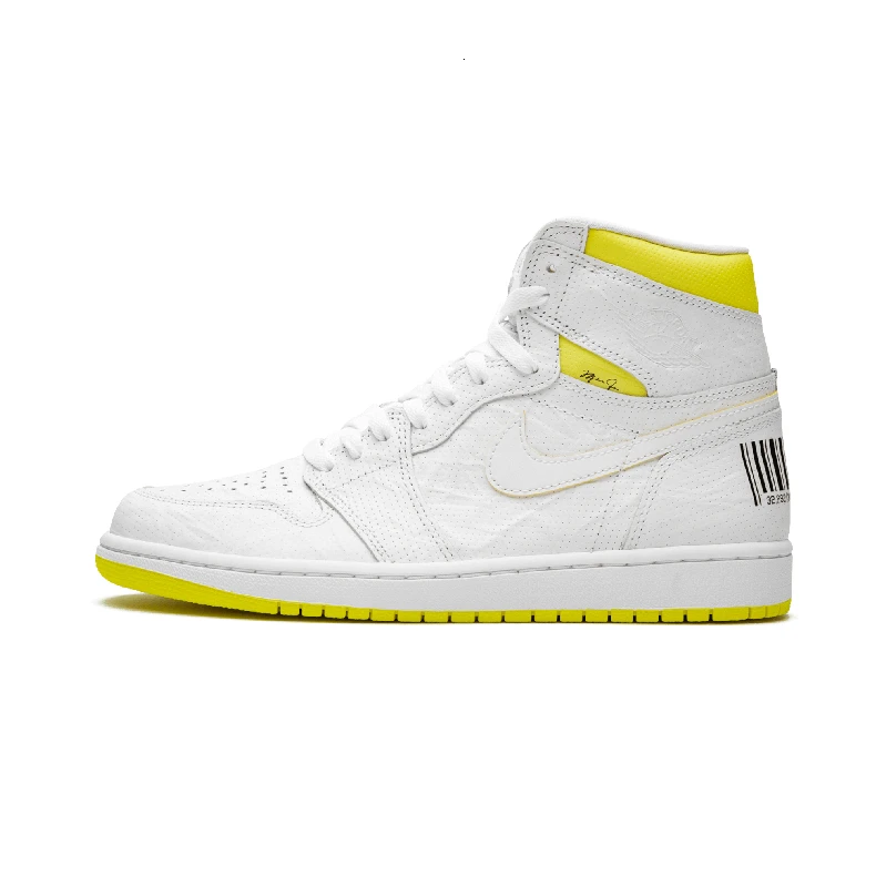 Мужские баскетбольные кроссовки Nike Air Jordan 1 Aj1, цвет белый, красный, Manuscript Rabbit Myna Joe 1, спортивные кроссовки для занятий спортом на открытом воздухе#555088 - Цвет: 555088-170