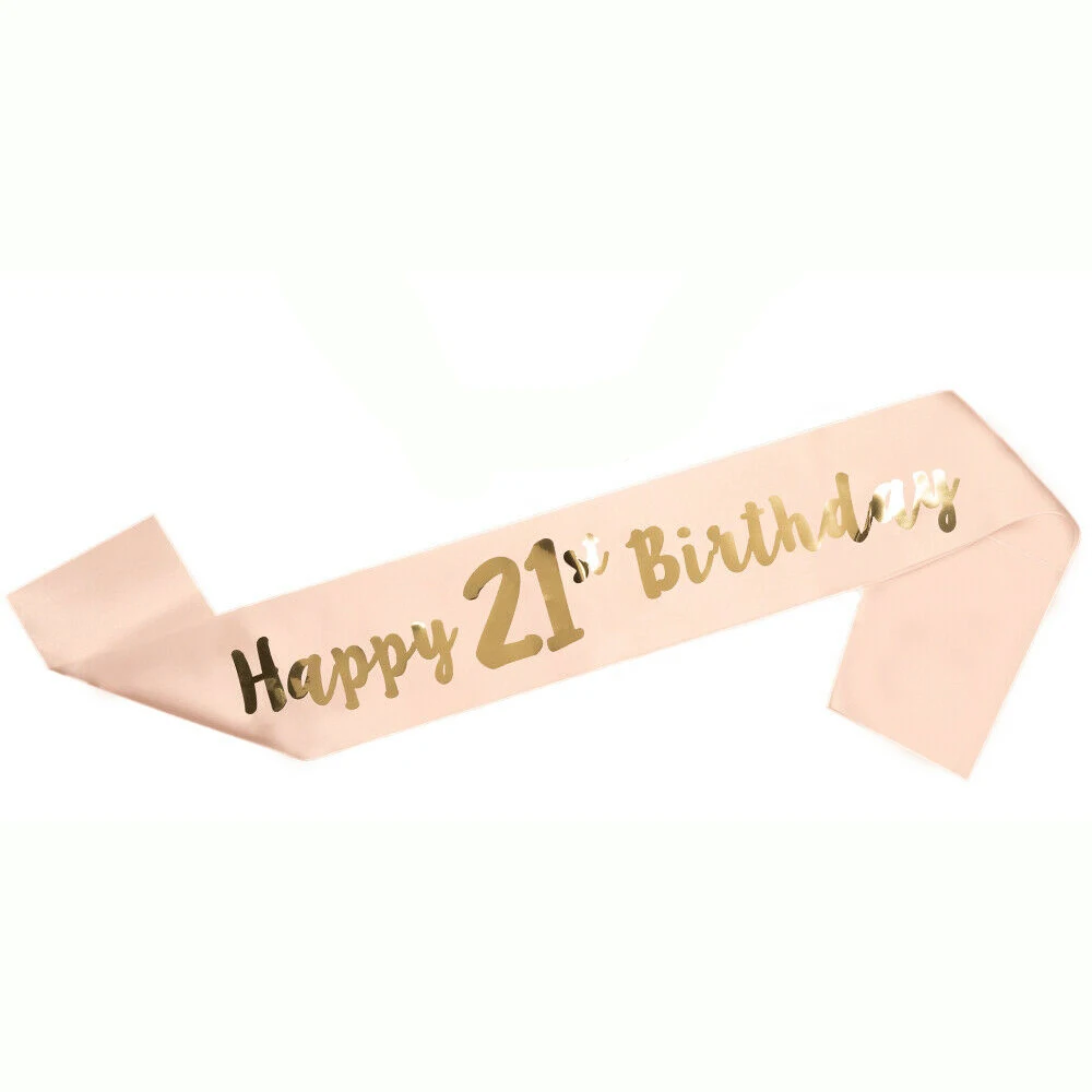 21st Chicinlife 1 шт. 16, 18, 21, 30, 40, 50, 60 лет атласная лента с днем рождения, юбилея, для взрослых женщин, 30 лет, товары для дня рождения - Цвет: 21st