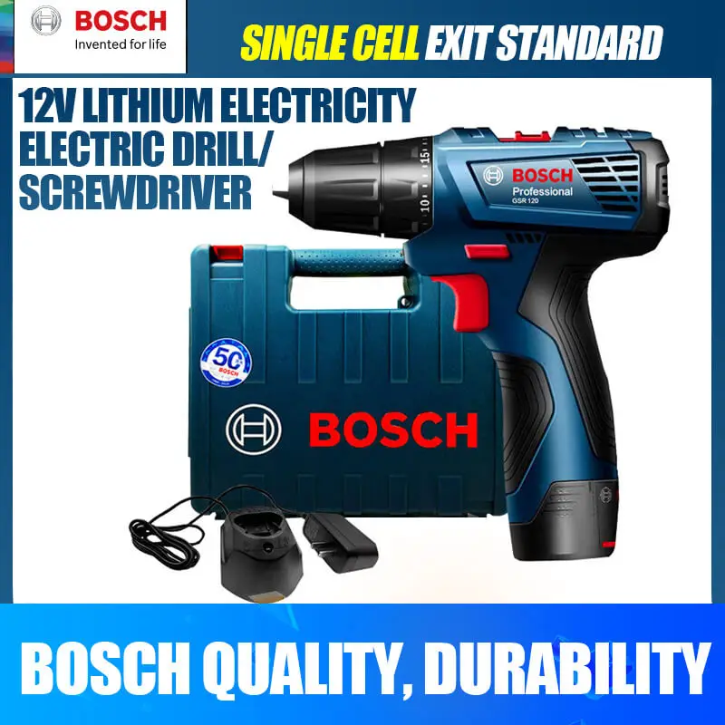 GSR120-LI(1Battery) Bosch GSR 120-Li ручная дрель 12V литиевая дрель бытовой Мощность инструмент Отвертка с аккумулятором - Цвет: GSR120-LI(1Battery)