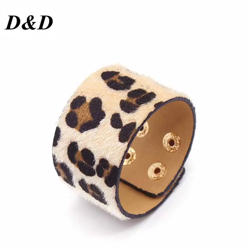

Leopard Big Round Circle Leather Bracelets Women Fashion Girl Bangle Female Jewelry Design Geometric Big Statement Jewelry Gifts