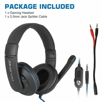 

Gaming Mic Headset Wired Headphone With Microphone Stereo Over-ear Headphone For PS4/Nintendo Switch/Xbox One/PC Game Player