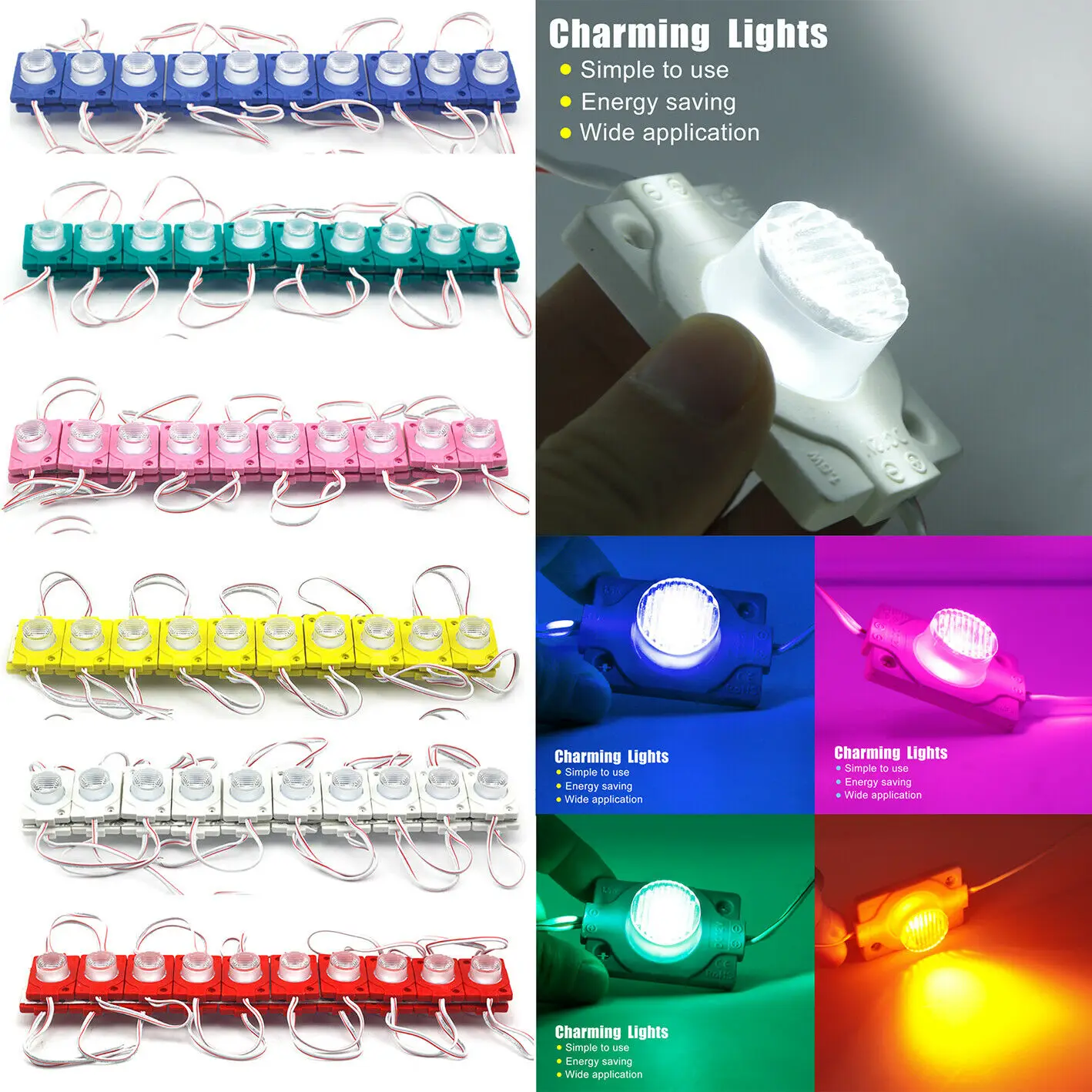 

SMD3030 LED Module Light 20leds Commercial Advertisement Signs Backlight Store Lighting for Boat,Stair, Kitchen,Caravan,Garden