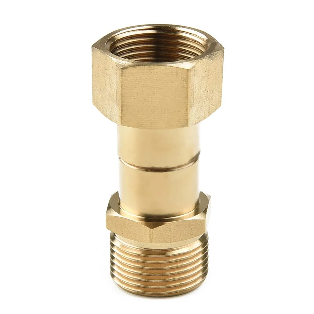 Brass High Pressure Washer Swivel Joint Connector Hose Fitting M22 14mm Thread 360 Degree Rotation Hose Sprayer Connector