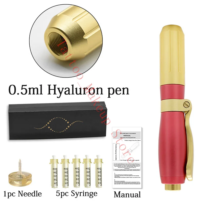 

0.3ml & 0.5ml Hyaluronic Acid Pen High Pressure Mesotherapy Gun Needle Free Meso atomizer Hyaluron gun for lip face body lifting