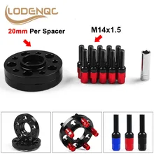 

Lodenqc 20mm 5x112mm 66.6mm Hub Centric Bore Wheel Spacers M14x1.5 Tapered Bolts For Audi Q5 SQ5 W/Ball Bolts