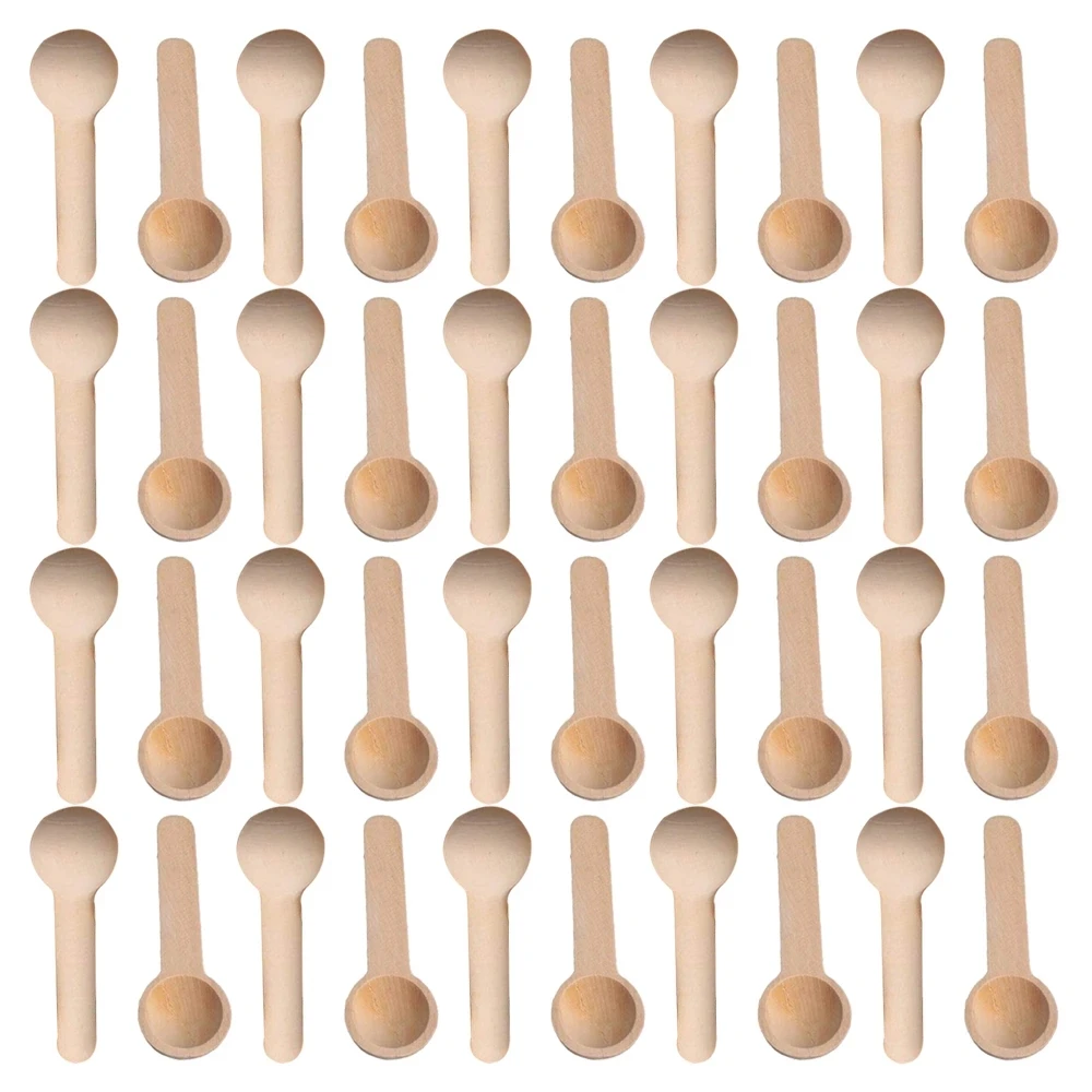 

200/500/1000/3000Pcs Mini Nature Wooden Home Kitchen Cooking Spoons Tool Scooper Salt Seasoning Honey Coffee Spoons