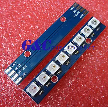 

10PCS 8x WS2812 5050 RGB LED Driver Board Chainable Board diy electronics