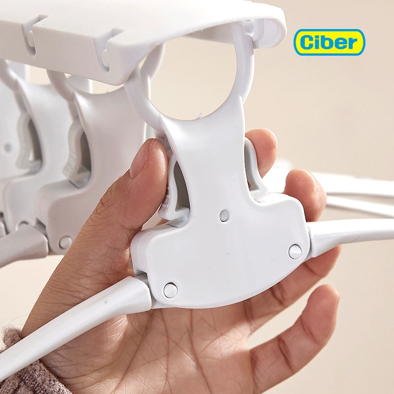 New Style Magic Hanger Foldable Multilayer Douyin Magic Clothes Rack Sub-Household Clothes Rack Dormitory Windproof Hanger