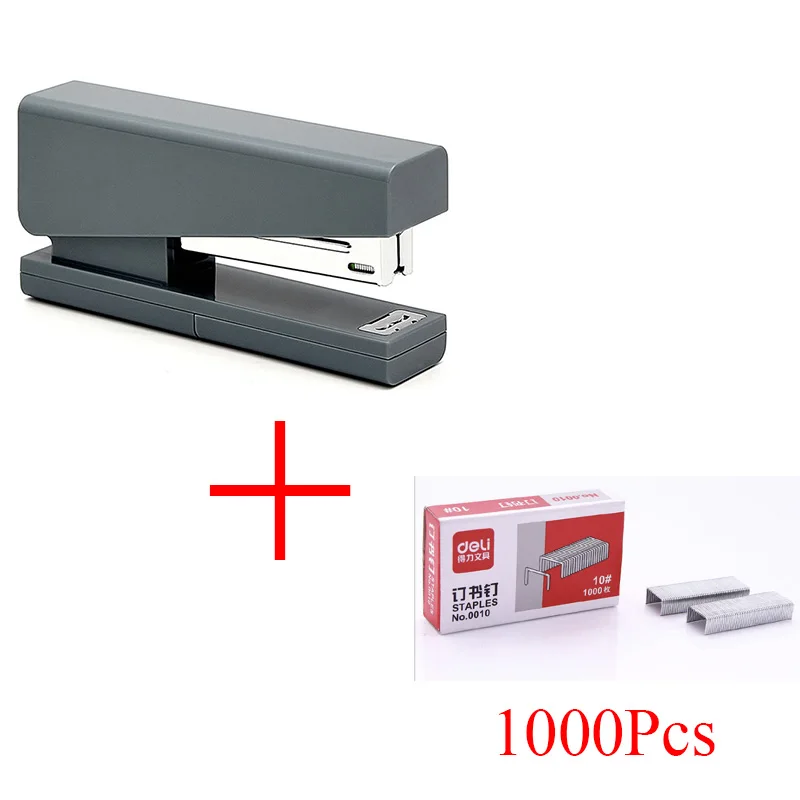 Gray with Staples Степлер Xiaomi Mijia Kaco LEMO 24/6 26/6 с 100 скобами для переплета бумаги бизнес школы офиса - Цвет: Gray with Staples