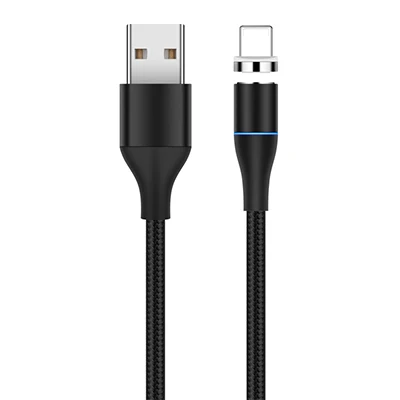 1 м 2 м 3A Магнитный кабель Micro USB зарядное устройство Тип C зарядный магнит шнур для телефона Лот - Color: Black ios Cable