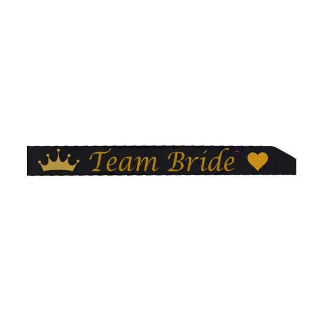 Black Team Bride Значок для команды невесты, девичник, вечерние Значки для невесты, для свадьбы, девичник, вечерние украшения, девичник, вечерние, логотип Favo - Цвет: Black Team Bride
