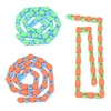 1pcs Stress Relief Colorful Puzzle Sensory Fidget Toys Wacky Tracks Snap and Click Classic Toys Kids Autism Snake Puzzles Toy