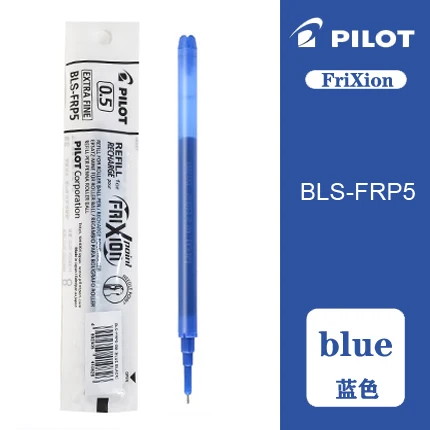 12 шт./партия Pilot BLS-FRP4/FRP5 FriXion Refill для BL-FRP5 гелевые чернила 0,4/0,5 мм фрикционная ручка игла для заправки труб офисные принадлежности - Цвет: Синий