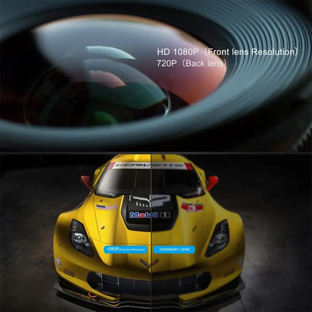HD 1080P B40 клиновидная Автомобильная камера и DVR со встроенным 1," ЖК-дисплеем 30fps Обнаружение движения g-сенсор угол обзора 170 °