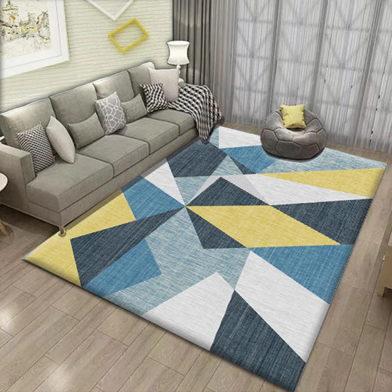 Print Geometric Carpet Rug Modern Soft For Living Room Multiple Sizes Non-Slip Antifouling Bedroom Blanket Mat | Дом и сад