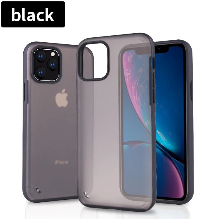 Противоударный чехол для телефона iphone 11 11Pro Max XR XS Max для iphone 6 6s 7 8 Plus простой жесткий чехол защитный чехол - Цвет: Черный
