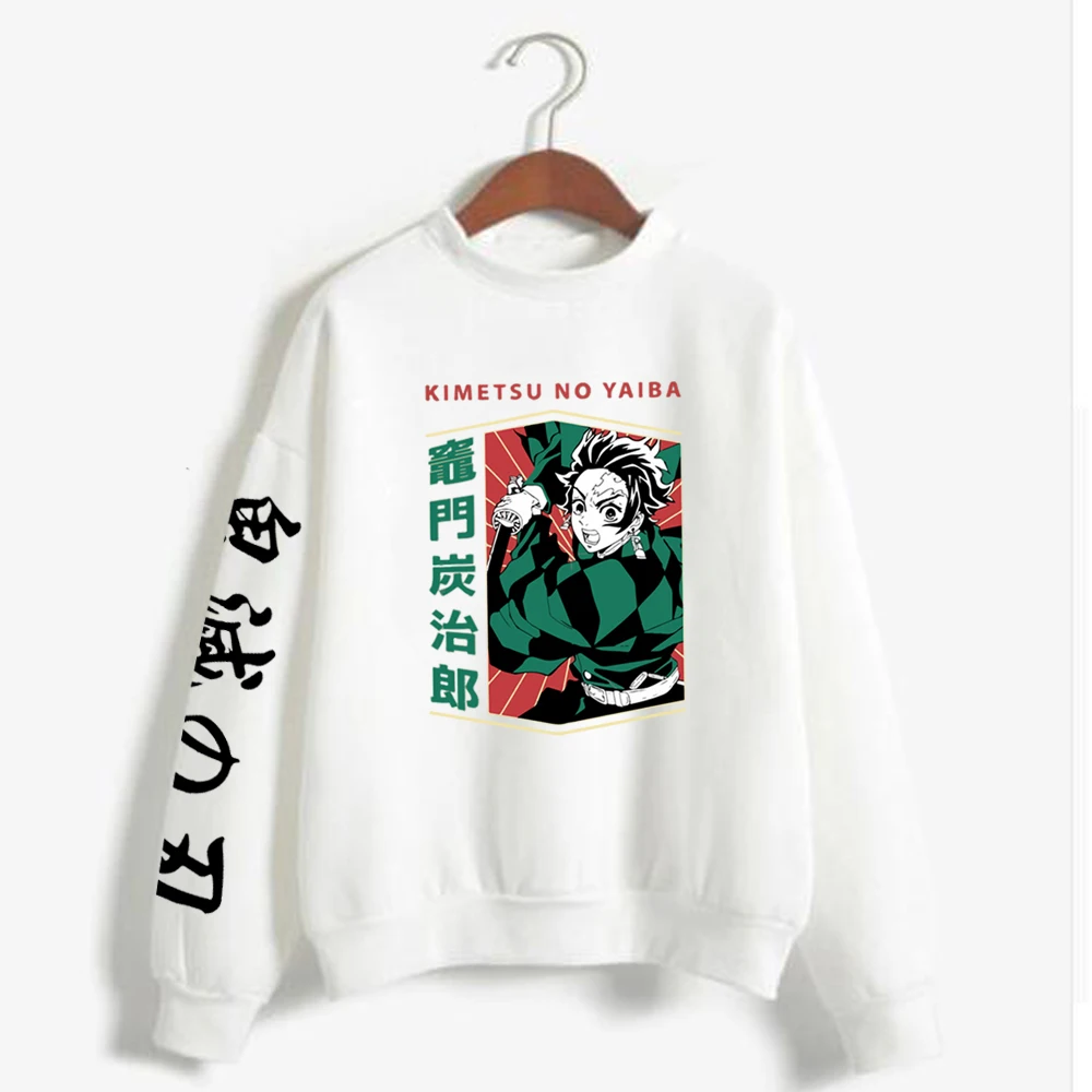 

2021 Hot Anime Demon Slayer Sweatshirt Anime Hoodies Harajuku Sweatshirts Cartoon Hoodie Male