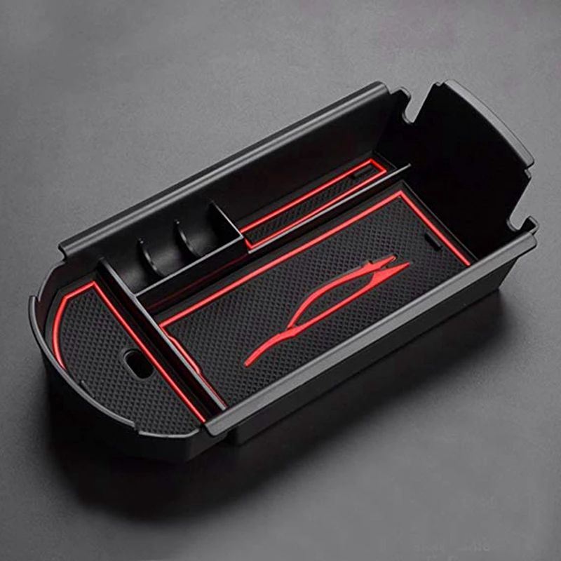 NewCar Средства для укладки волос Пластик ящик в салон для хранения в подлокотнике Органайзер Чехол Контейнер для Toyota C-Hr Chr - Цвет: Red