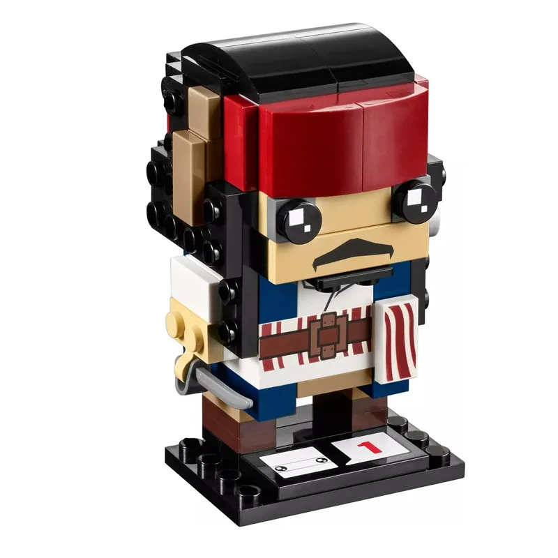 4 шт. Brickheadz Пираты Карибского моря Карибский Капитан Джек Воробей Красавица и Чудовище шапочка принцессы строительные блоки, кирпич детская игрушка