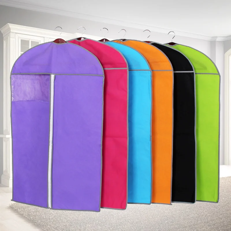 1 Piece Clothes Dust Cover With Zipper Coat Garment Bag Household Pakcing Storage Protector Suit Hanging Bags Clothing Storage C