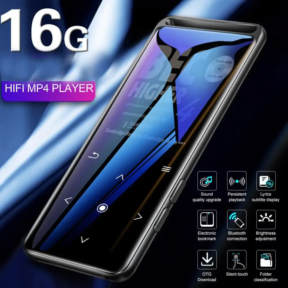 BENJIE M6 Bluetooth 5,0 MP3 плеер без потерь 16 Гб HiFi портативный аудио Walkman с fm-радио электронная книга Диктофон MP3 музыкальный плеер - Цвет: NO Bluetooth