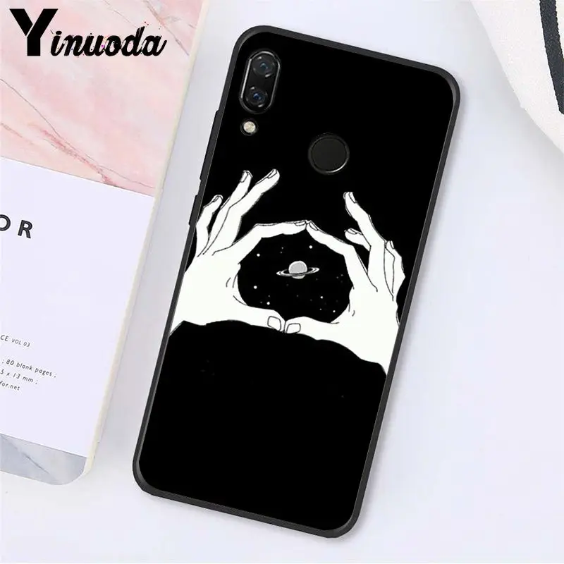 black with white moon stars space Cloud Girl Travel Plane