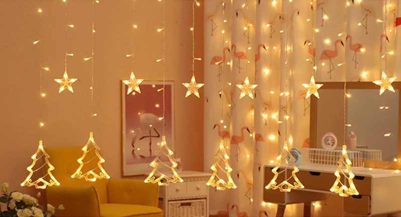 2.5M Led Christmas  fairy string curtain lights